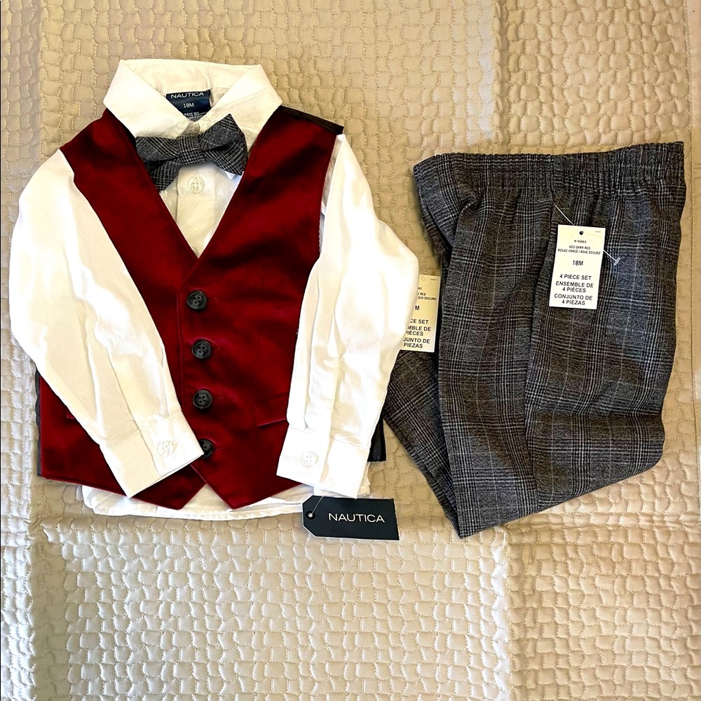 NWT Nautica 4 Piece Outfit Holiday Perfection! 18 Months
